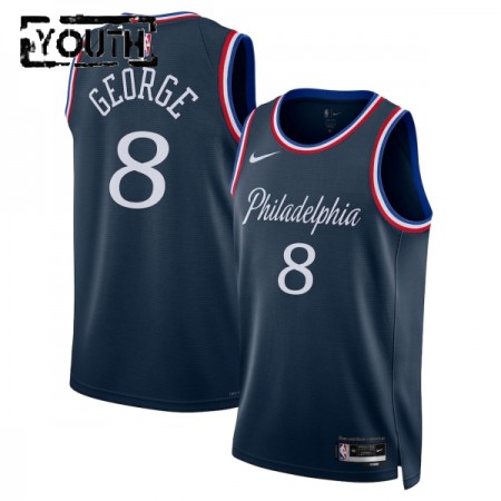 Barn Philadelphia 76ers Tröja Paul George Nike 2025-26 City Edition Marin Swingman Barn Philadelphia 76ers Tröja Paul George Nike 2025-26 City Edition Marin Swingman